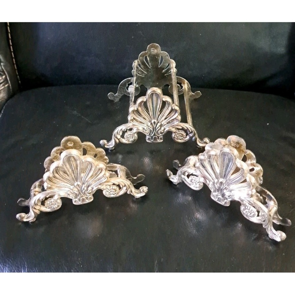 Vintage Baroque Style Silver‎ Plated Buffet Caddies